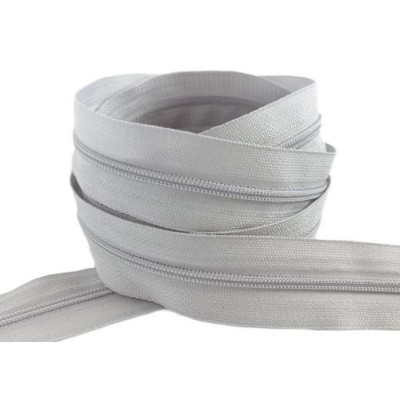 Taśma Suwakowa Zamek 5mm SZARA - 1mb + 2 SUWAKI